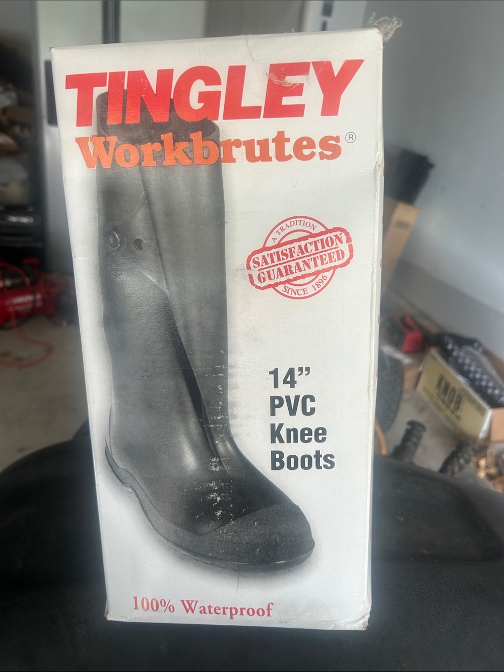 14" PVC Knee Boots - Black - men